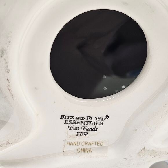 Fitz & Floyd Ceramic Cat & Mouse Bank-Totally Pampered Fund Bubble Bath-No Plug - Picture 7 of 10